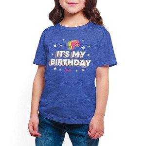 Girls' - Barbie - It's My Birthday Short Sleeve Graphic T-Shirt - 1 of 4