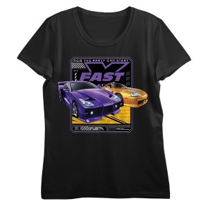 Fast & Furious Franchise Now the Party Can Start Women's Black Tee Shirt - 1 of 3