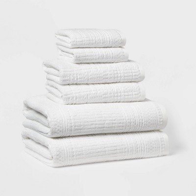 6pc Modern Bath Towels and Washcloths Set Aqua - Threshold™