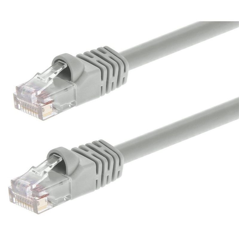 Monoprice Cat5e Ethernet Patch Cable - 50 Feet - Gray | Network Internet Cord - RJ45, Stranded, 350Mhz, UTP, Pure Bare Copper Wire, 24AWG, 1 of 7