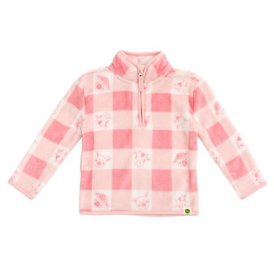 John Deere Animals Girls Half Zip Woobie Sweatshirt Toddler