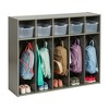 ECR4Kids Streamline 5-Section Coat Locker with Scoop Front Storage Bins, Toddler Size, Grey Wash - 4 of 4