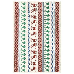 Coolmee Christmas Washable Rugs Snowflake Rug Non Slip Soft Non Shedding Indoor Holiday Decor Carpet for Living Room Bedroom - 1 of 4