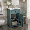 PAGED 20" Bathroom Vanity with Ceramic Sink,Bathroom Sink Cabinet with Adjustable Shelf and Door-Mounted Storage Rack for Bathroom - 2 of 4