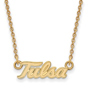 Black Bow Jewelry 10k Yellow Gold Tulsa Golden Hurricanes NCAA Necklace 18 Inch - 1 of 4