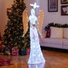 Costway 3D Lighted Angel Christmas Decoration with Pigeon, Golden Wings, 150 LED Lights - 4 of 4