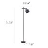 Simple Designs Sleek Essentials Basic Adjustable Floor Lamp Black - 3 of 4