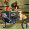 Gulches Pet Strollers: Black Folding Dog Bike Trailer with 20-Inch Wheels - 4 of 4