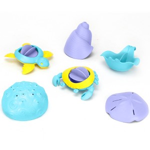 Green Toy: Sea Life Set, 6 Piece Bath Set - 1 of 4