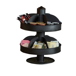 Park Designs 2 Tier Small Organizer Lazy Susan Black - 1 of 3