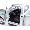 1968 Chevrolet C10 Stepside Pickup Truck Silver Metallic 1/18 Diecast Model Car by Auto World - 4 of 4