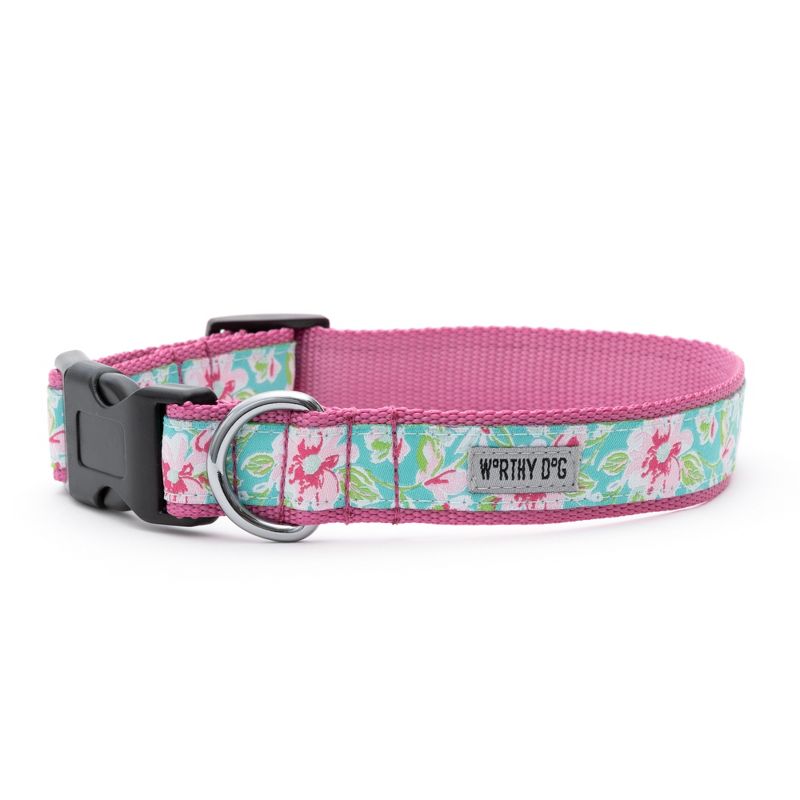 The Worthy Dog Watercolor Floral Dog Collar, 5 of 6