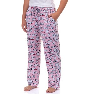 Peanuts Snoopy Pajamas Women's Sleeping Snoopy Lounge Sleep Pants - 1 of 4