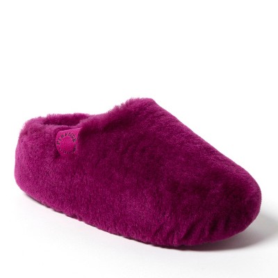 Fireside by Dearfoams Women's Maryboro Genuine Shearling Platform Fuzzy Clog Slipper