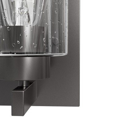 Hunter Fans 5" Hartland Wall Light Noble Bronze Finish - Elegant Sconce with Seeded Glass Shade for Indoor Spaces