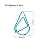 Unique Bargains Drop-Shaped Decorative Bookmark Metal Small Size Paper Clip 100 Pcs - 2 of 4