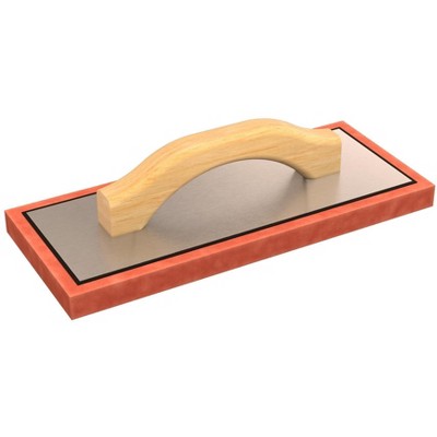 Bon Tool 83-114 Red Rubber Float - 5-inch X 12-inch X 3/4-inch - Wood Handle