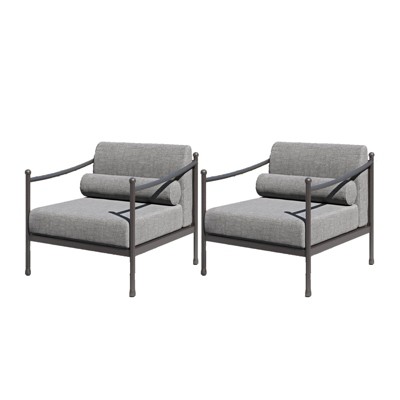 Captiva Designs Outdoor Patio Oversized Premium Conversation Sofa Set with Extra Thick Cushion and Coffee Table
