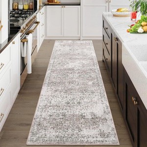 Soft Vintage Boho Rug for Living Room, Washable and Non-Shedding, Non-Slip Low Pile Floor Carpet, Ideal for Bedroom and Dining Room. - 1 of 4
