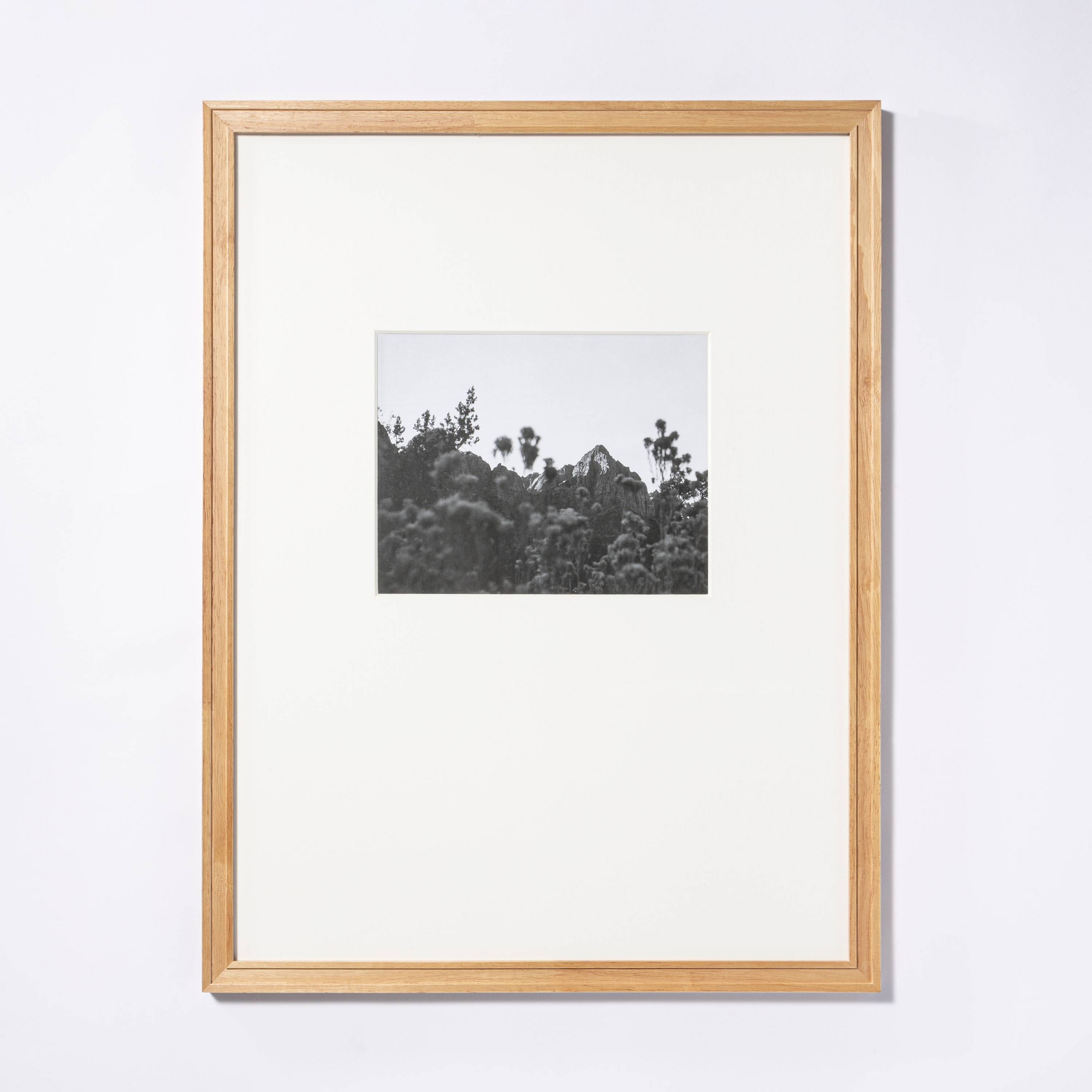 18" x 24" Matted to 8" x 10" Gallery Frame Natural Wood - Threshold™ designed with Studio McGee: Beveled Acid-Free Mat