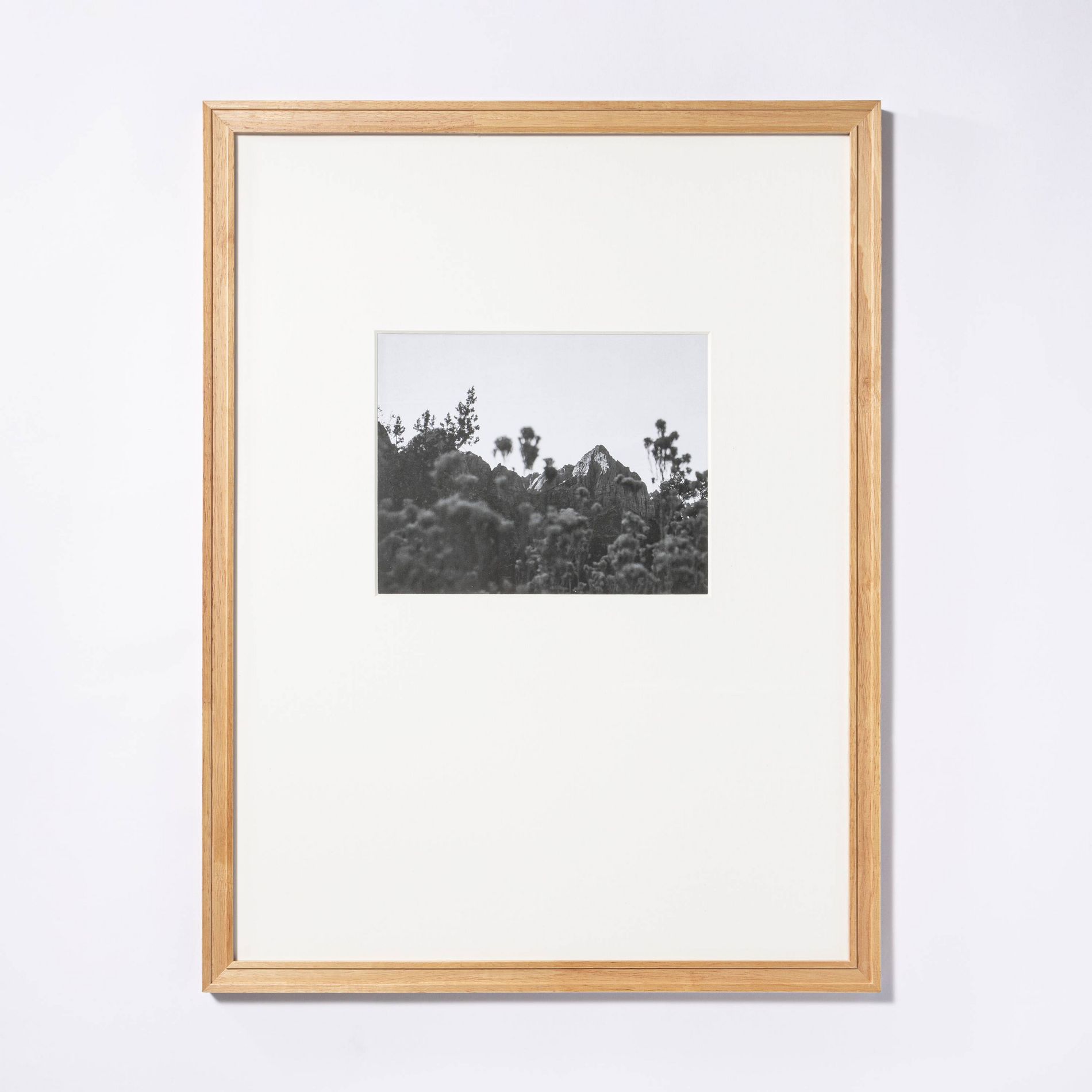18" x 24" Matted to 8" x 10" Gallery Frame Natural Wood - Threshold™ designed with Studio McGee: Beveled Acid-Free Mat