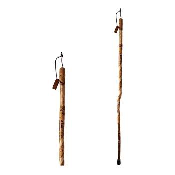 Brazos Twisted American Hardwood Wood Walking Stick 55 Inch Height