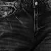 Women's High Waist Straight Leg Jeans - Distressed Wash with 5-Pocket Design Cherie Code - 3 of 4