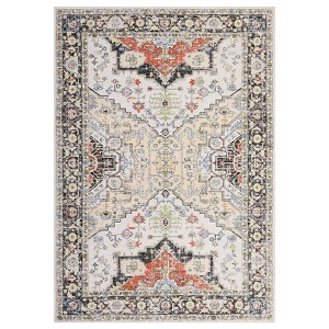 Washable Vintage Floral Print Living Room Rugs, Soft Non Slip Oriental Bedroom Carpet, Large Home Decor Rugs - 1 of 4