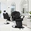 Barber Chair, Heavy Duty Reclining Barber Chair with Adjustable Height & Headrest, 360 Degree Swivel Hair Chair with Footrest - 2 of 4