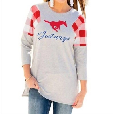 Women's SMU Get in Check Tunic - Gameday Couture