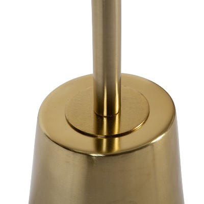 Tira Round White Marble and Gold Metal Side Table