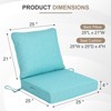 Aoodor Outdoor Deep Seat Cushion Set, Waterproof Patio Furniture Cushions with Adjustable Straps & Removable Cover, Set of 2 - 4 of 4