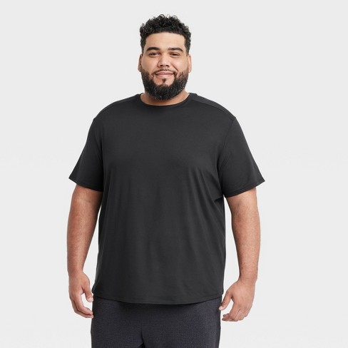 Men's Big Short Sleeve Soft Stretch T-shirt - All In Motion™ Black 2xl ...