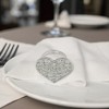 Unique Bargains Napkin Rings Faux Diamond Heart Stainless Steel 1 Pc - 3 of 3