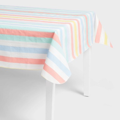 84"x60" Multi Striped Tablecloth - Sun Squad™