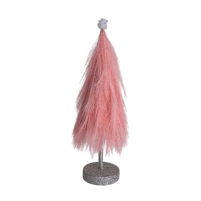 Transpac Medium Pink Duster Tree Decorative Object Charming Foam Christmas Decor for Indoor Use Gift Giving and Hostess Gifts