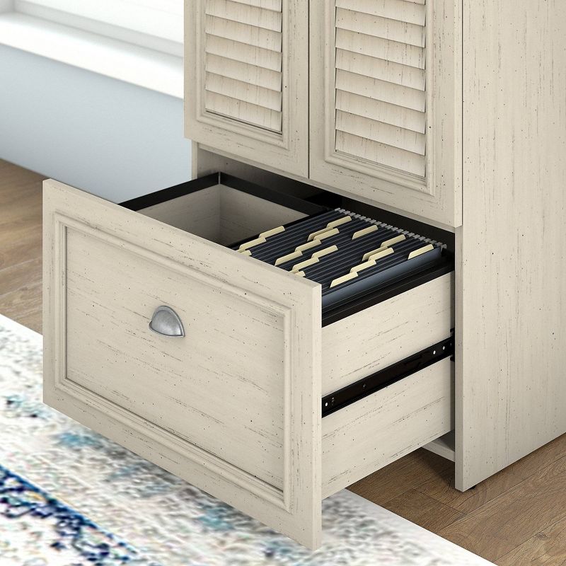 Fairview Storage Cabinet with Drawer White - Bush Furniture, 5 of 9