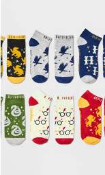 Women's 6pk Harry Potter Houses Low Cut Socks - Assorted Colors 4-10