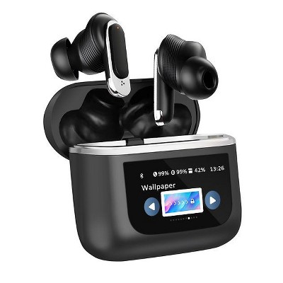 Sungale Earbuds W/ LCD Full-color Touch Screen, Bluetooth 5.3, TWS, Noise Cancelling, 32Hr Play, IP4, Premium Sound Modes, 450mAh Charging Case