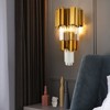 YIYIBYUS Modern Crystal Wall Sconce Lighting 2-Light Gold Wall lamp for Living Room - 2 of 4