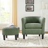 CAVINAS Modern Accent Chair with Ottoman, Upholstered Arm Chair, Corduroy Single Sofa Chair with Foot Rest, Comfy Armchair for Living Room Bedroom - 2 of 4