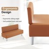 Karl Home Black 58.6 in. Upholstered Waiting Room Reception Bench Chair with Backrest - 4 of 4