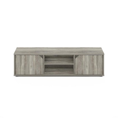 French Oak Modern TV Stand with Adjustable Shelves