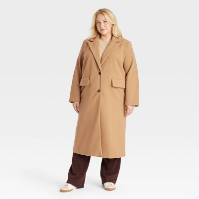 Shops NWT Women's A New Day Tan Long Wool Peacoat Medium