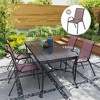Outsunny Outdoor Dining Chairs Set of 4, Stackable Outdoor Patio Chairs with High Back, Breathable Mesh Seat for Garden Lawn Backyard - 2 of 4