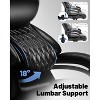 TiramisuBest 600LBS Black PU Leather Office Chair: Adjustable Lumbar, Big & Tall, Premium Cushion, 360¡ã Casters - 4 of 4