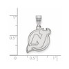 Black Bow Jewelry 14k White Gold New Jersey Devils NHL Medium Pendant - 2 of 3