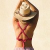 Women's Red Back Criss-Cross Tie Bikini Swim Top - Cupshe - 3 of 3