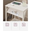 VASAGLE End Table ,  Small Side Tables, Nightstand with Outlets and USB Ports, Bedside Table with Storage Shelf - 3 of 4