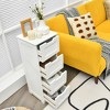 Costway Bathroom Floor Cabinet Free-Standing Side Storage Organizer w/ 4 Drawers - 4 of 4